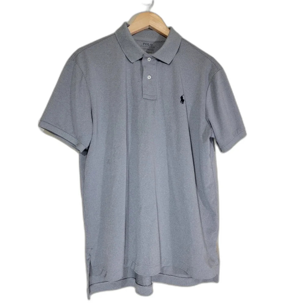 Ralph Lauren Performance Men's Short Sleeve Grey Polo Shirt - Large